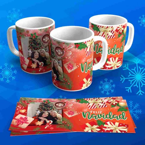 Tazas Personalizadas Navideñas "Regalos" con Foto