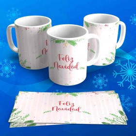 Tazas Navideñas Personalizadas "Feliz Navidad"