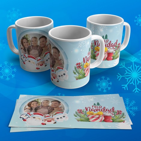 Tazas Navideñas Personalizadas Papa Noel