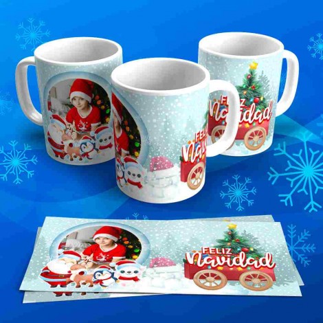 Tazas Personalizadas Navideñas "Arbolito" con Foto